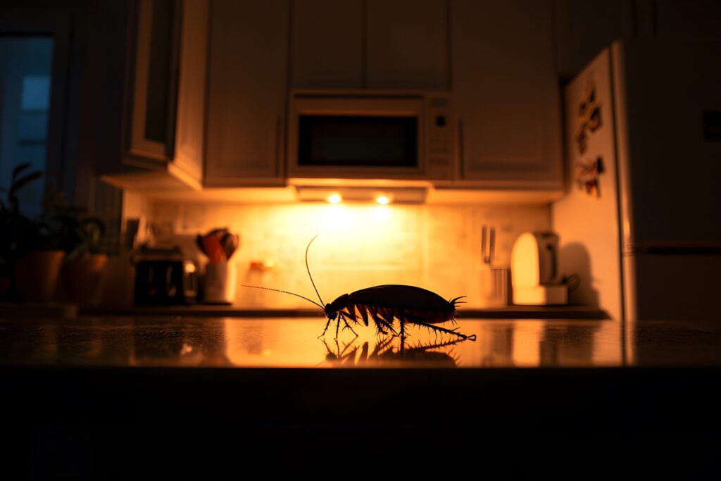 Cockroach in kitchen